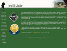 Tablet Screenshot of dovehilllabradors.com